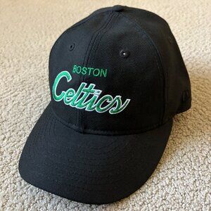 New Era Boston Celtics 9FIFTY Script Retro Crown Snapback Adjustable Hat OSFM